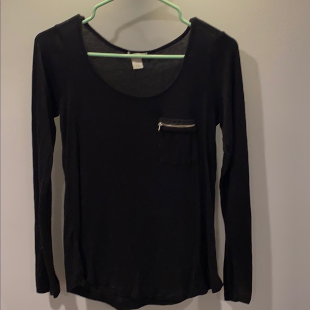 Black long sleeve top